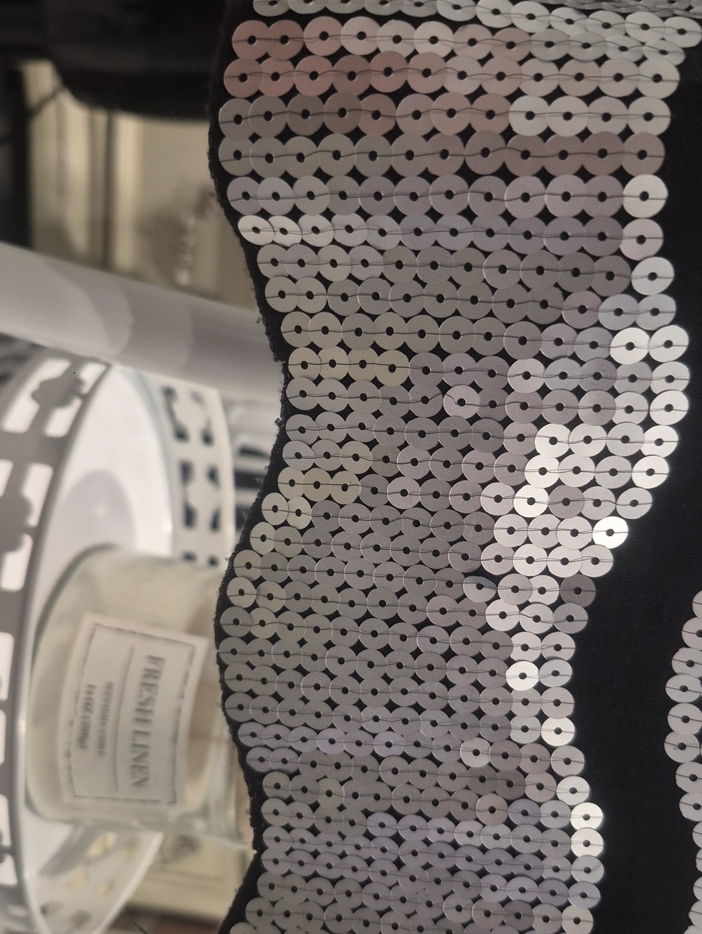 Sequin Striped Tank Dress in Gold, Silver, White, Rosegold & Black & A Wavy Tail - Picture 8 of 8